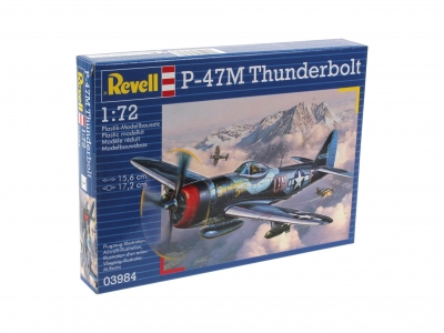 Assembly model, Revell, P-47M Thunderbolt fighter, 67 parts