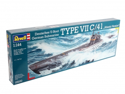 Сглобяем модел, Revell, Германска подводница TYPE VII C-41 Atlantic Version, 107 части
