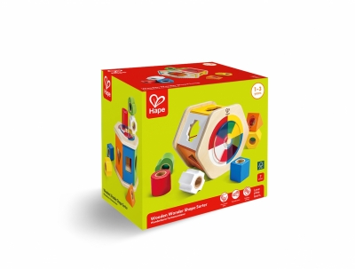 Разноцветен дървен сортер, Hape, 7 части
