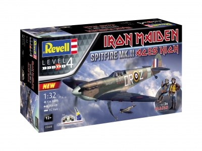 Сглобяем модел, Revell, Iron Maiden, Подаръчен комплект Изтребител Mk.II Aces High, 134 части