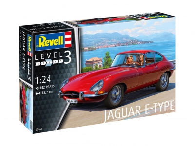Assembly model, Revell, Jaguar E-Type coupe, 142 parts