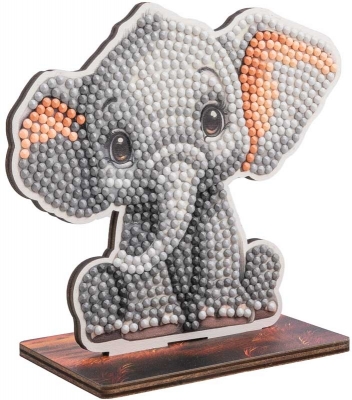 Комплект за диамантена бродерия, Craft Buddy, Crystal Art Buddies, Слон, 7 части