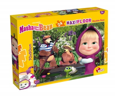 Puzzle, Lisciani, Masha and the Bear, Two-Faced Puzzle 24 Pieces