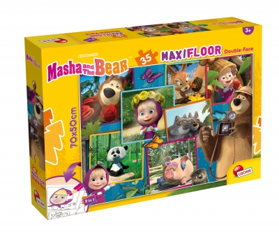 Puzzle, Lisciani, Masha and the Bear, Double-sided puzzle 35 pieces