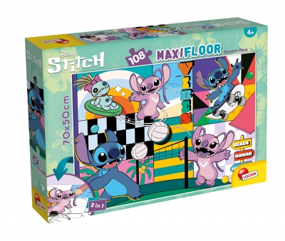 Пъзел, Lisciani, Stitch, Лило и Стич, Двулицев пъзел 108 части