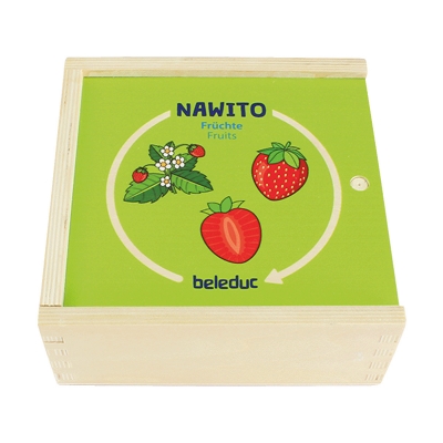 Дървена логическа игра с пъзел, Beleduc, Nawito, Плодове, 30 части