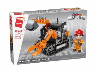 Set constructie, Qman, MineCity, Excavator de salvare, 176 piese