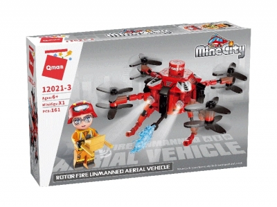 Constructor, Qman, MineCity, dronă de stingere a incendiilor, 161 de piese