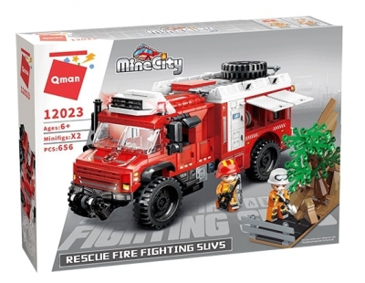 Конструктор, Qman, MineCity, Пожарна команда, 656 части