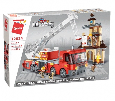 Constructor, Qman, MineCity, Multi-purpose fire elevating platform, 686 parts