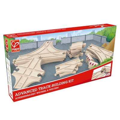 Wooden set, Hape, Additional railway lines, 14 pieces