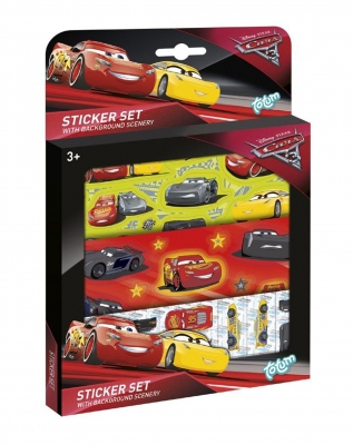 Set creativ, Totum, Cars 3, Decoreaza-te cu autocolante