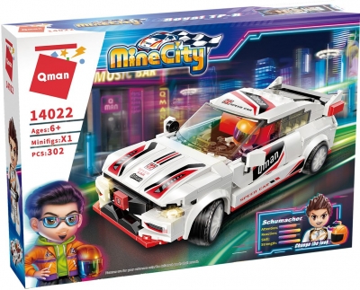 Constructor, Qman, MineCity, Royal TP-R Car, 302 parts