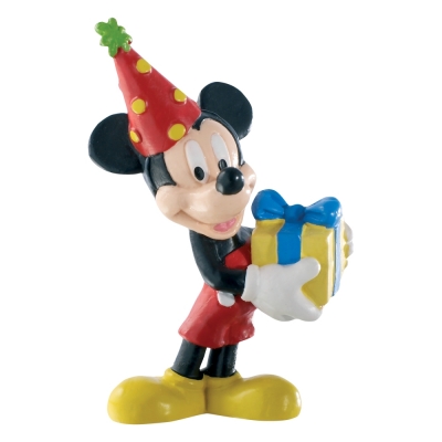 Figurină de colecție, Walt Disney, Bullyland, Mickey Mouse cu cadou