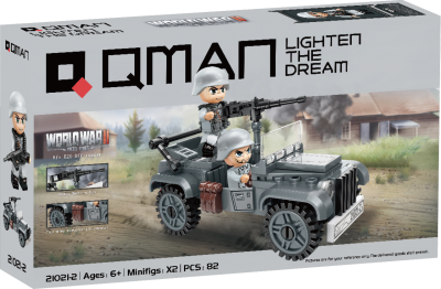 Конструктор, Qman, Военен високопроходим автомобил KFZ B20, 82 части