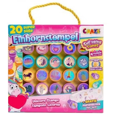 Stamp set, Craze, Unicorn, 20 pieces, Multicolor