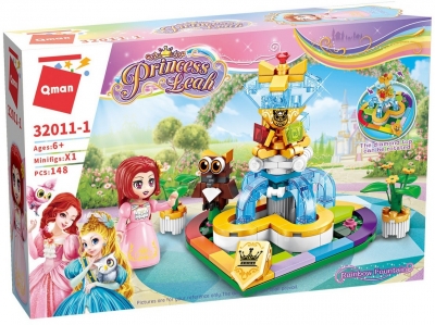Constructor, Qman, Princess Leah, Rainbow Fountain, 148 pieces