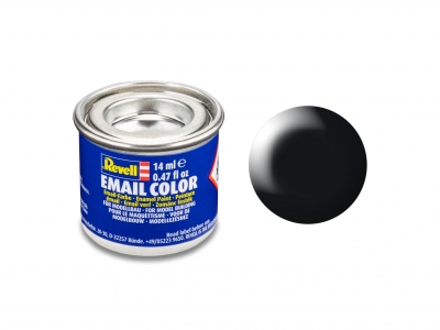 Емайлна боя, Revell, Email Color, Копринено черно, 14 мл