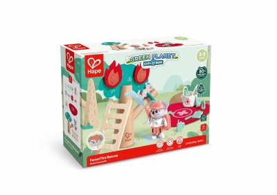 Set din lemn, Hape, serviciu de salvare, 17 piese
