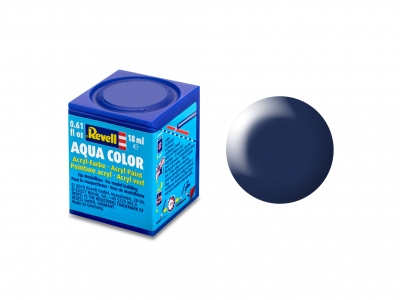 Акрилна боя, Revell, Aqua Color, Копринено тъмно синьо, 18 мл