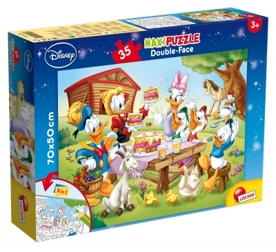 Пъзел, Lisciani, Mickey Mouse, Двулицев пъзел 35 части