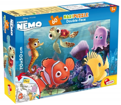 Пъзел, Lisciani, Disney, Finding Nemo, Немо, Двулицев пъзел 60 части