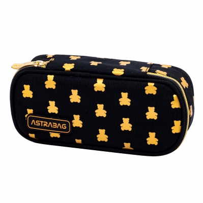 Единичен несесер, Astra, Без аксесоари ASTRABAG Златни мечета, AC6,  22 х 9 х 5 см