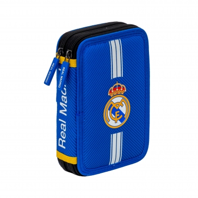 Double pencil case without accessories, Astra, Real Madrid Young, AC2, 20.5 x 13 x 4.5 cm