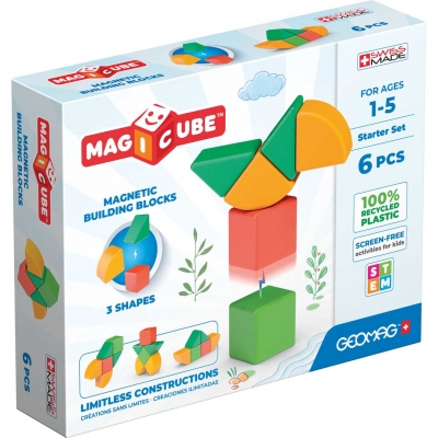 Set de constructie magnetic, Magicube Animale, 6 piese, Geomag, 200