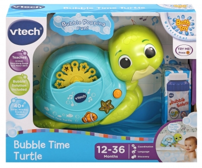 Интерактивна играчка за баня, Vtech, Музикална костенурка за балончета, 7 x 19 x 12 cm