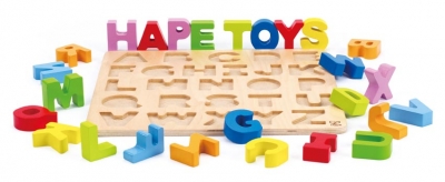 Дървен пъзел, Hape, Азбука главни букви