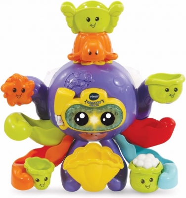 Интерактивна играчка за баня, Vtech, Музикален октопод, ‎11.6 x 28 x 21.7 см 