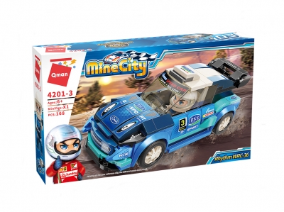 Конструктор, Qman, MineCity, Спортен автомобил, Ритъм, 168 части