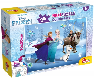Пъзел, Lisciani, Frozen, Двулицев пъзел 24 части