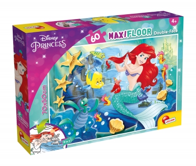 Пъзел, Lisciani, Disney Princess, Малката русалка, Двулицев пъзел 60 части