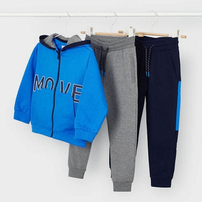 Set sport copii pentru baietel, Mayoral, 3 piese, fermoar