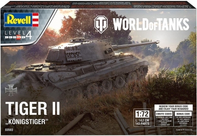 Сглобяем модел, Revell, World of Tanks, Tiger II Ausf.B Konigstiger, 143 части