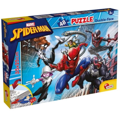 Пъзел, Lisciani, Spider-man, Двулицев пъзел 48 части