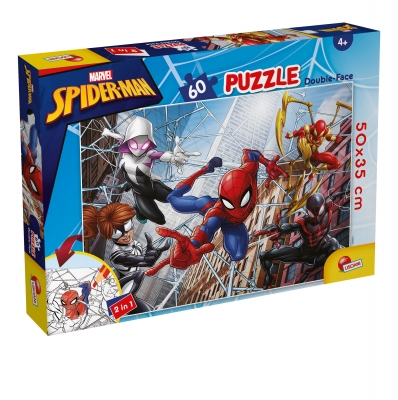 Пъзел, Lisciani, Spider-man, Двулицев пъзел 60 части