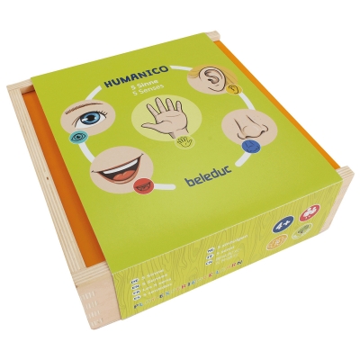 Дървена пъзел игра, Beleduc, Humanico, 5 Сетива, 30 части