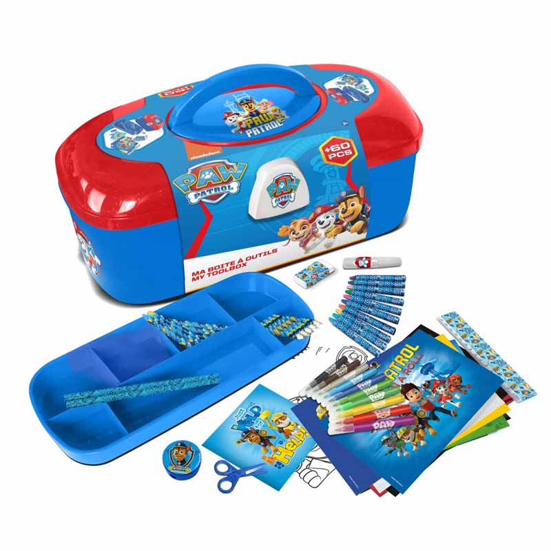 Детска кутия за принадлежности, PAW PATROL, 60 части