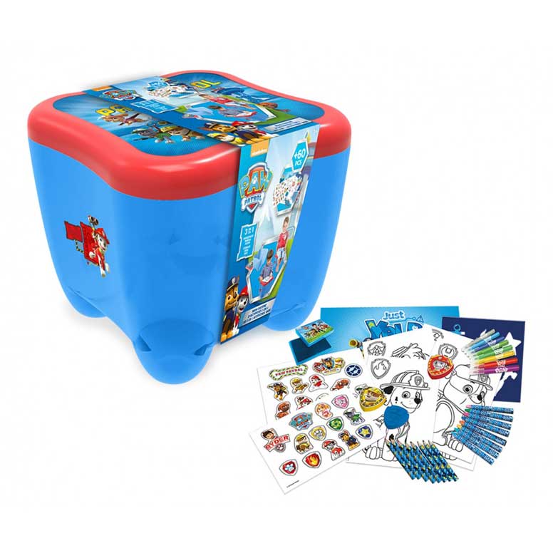 Творчески комплект, Детска кутия с пособия за рисуване 3 в 1, PAW PATROL, 60 части