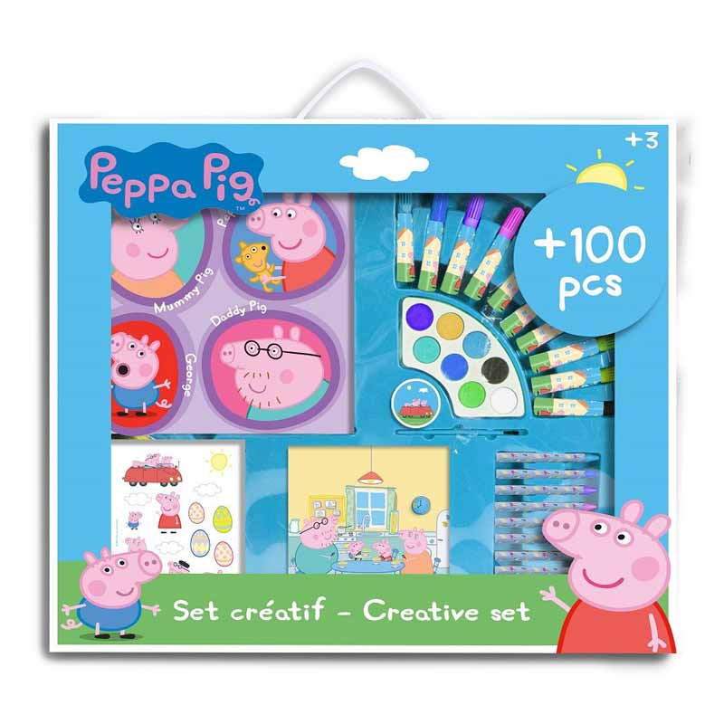 Творчески комплект, Пособия за рисуване, PEPPA PIG, 100 части