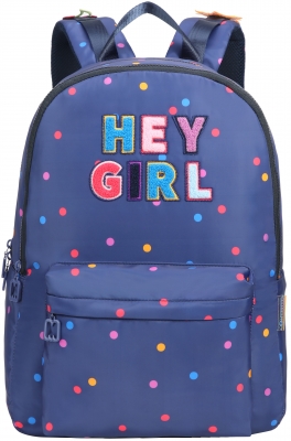 Rucsac scoala, Marshmallow, Hey Girl Navy, 43 x 33 x 16 cm