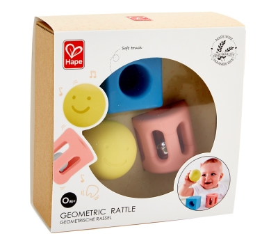Бебешка дрънкалка, Hape, Геометрични фигури, 3 части