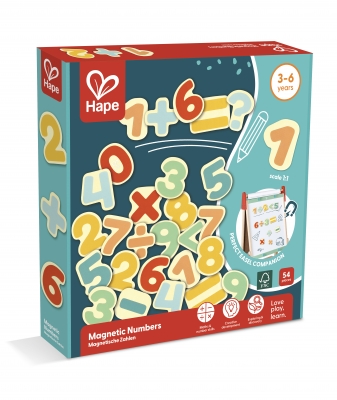 Magnetic digits and signs, Hape, 37 parts