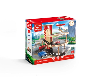 Дървен комплект, Hape, Триетажен паркинг
