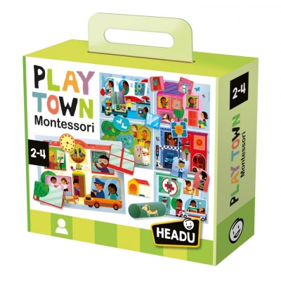 Образователен пъзел, Headu, Montessori Play Town