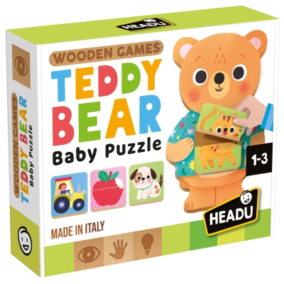 Puzzle educativ din lemn, Headu, Ursuleț