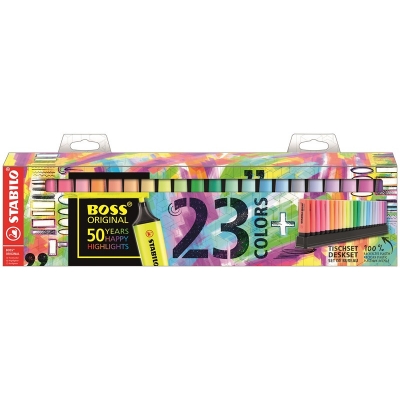Комплект текст маркери, Stabilo, Boss Original Deskset, 23 цвята
